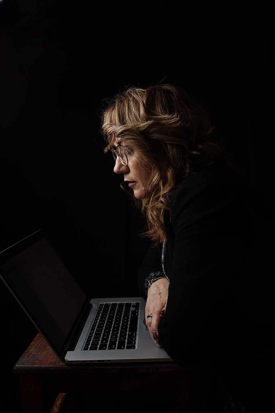 Busy professional at a laptop